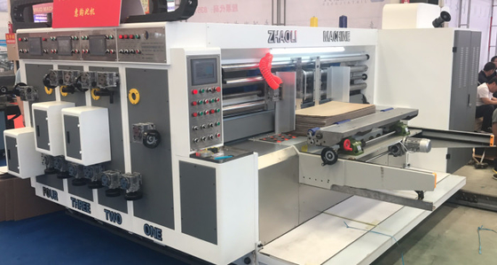 China Máquina acanalada del cartón de la impresión de Flexo que corta con tintas por completo automáticamente proveedor